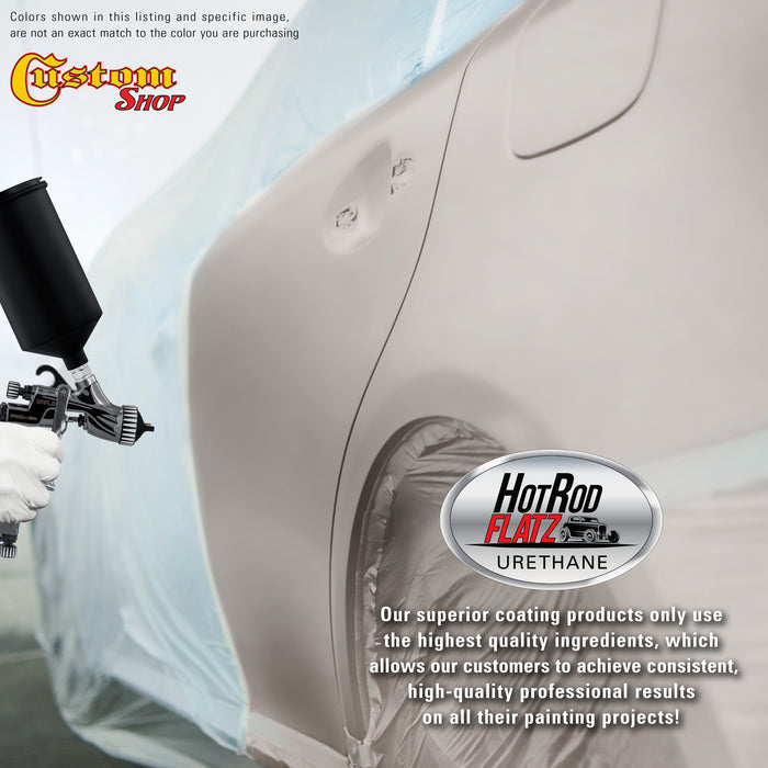 Bright Silver Metallic - Hot Rod Flatz Flat Matte Satin Urethane Auto Paint - Paint Quart Only - Professional Low Sheen Automotive, Car Truck Coating, 4:1 Mix Ratio