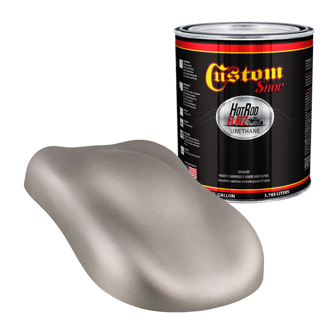 Galaxy Silver Metallic - Hot Rod Flatz Flat Matte Satin Urethane Auto Paint - Paint Gallon Only