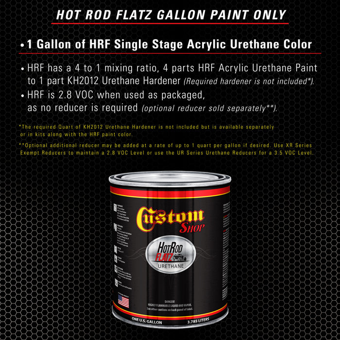 Galaxy Silver Metallic - Hot Rod Flatz Flat Matte Satin Urethane Auto Paint - Paint Gallon Only - Professional Low Sheen Automotive, Car Truck Coating, 4:1 Mix Ratio