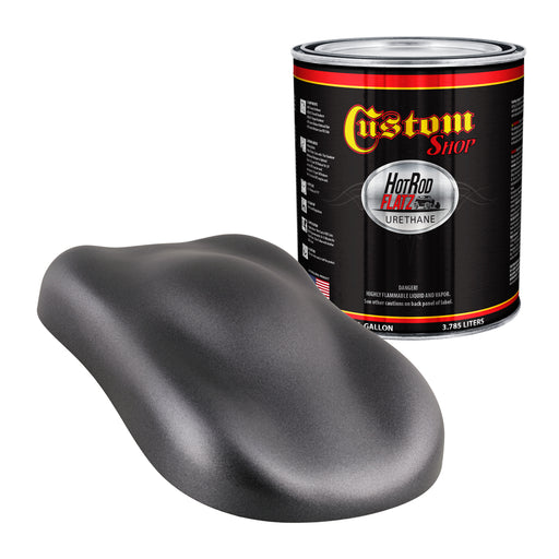 Chop Top Silver Metallic - Hot Rod Flatz Flat Matte Satin Urethane Auto Paint - Paint Gallon Only - Professional Low Sheen Automotive, Car Truck Coating, 4:1 Mix Ratio