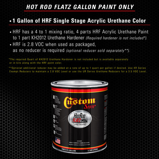 Chop Top Silver Metallic - Hot Rod Flatz Flat Matte Satin Urethane Auto Paint - Paint Gallon Only - Professional Low Sheen Automotive, Car Truck Coating, 4:1 Mix Ratio