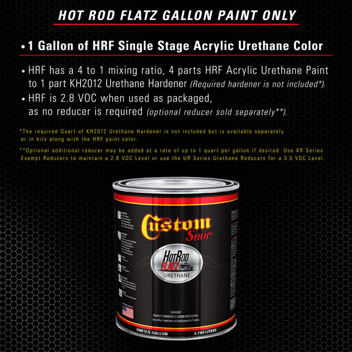 Chop Top Silver Metallic - Hot Rod Flatz Flat Matte Satin Urethane Auto Paint - Paint Gallon Only - Professional Low Sheen Automotive, Car Truck Coating, 4:1 Mix Ratio