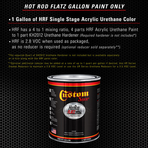 Iridium Silver Metallic - Hot Rod Flatz Flat Matte Satin Urethane Auto Paint - Paint Gallon Only - Professional Low Sheen Automotive, Car Truck Coating, 4:1 Mix Ratio