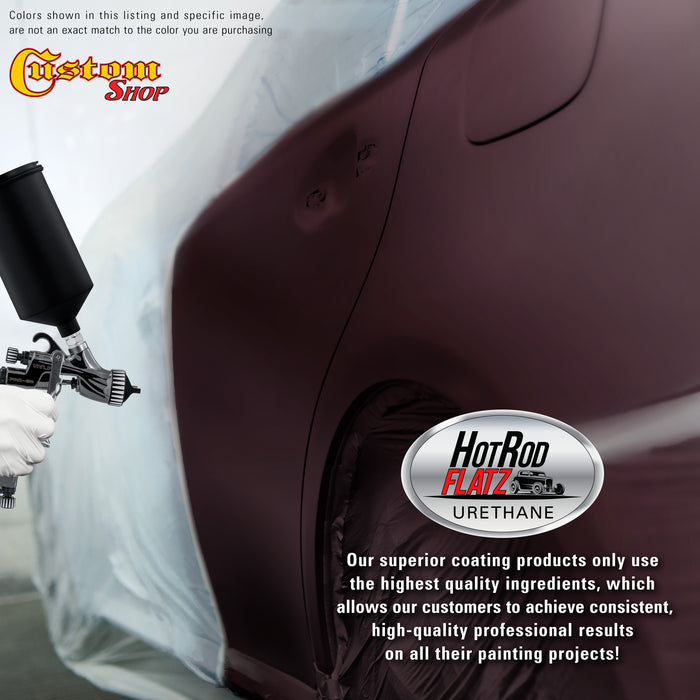Deep Maroon - Hot Rod Flatz Flat Matte Satin Urethane Auto Paint - Paint Gallon Only - Professional Low Sheen Automotive, Car Truck Coating, 4:1 Mix Ratio