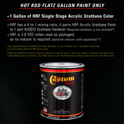 Speed Green - Hot Rod Flatz Flat Matte Satin Urethane Auto Paint - Paint Gallon Only Coating, 4:1 Mix