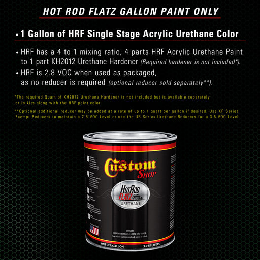 Speed Green - Hot Rod Flatz Flat Matte Satin Urethane Auto Paint - Paint Gallon Only - Professional Low Sheen Automotive, Car Truck Coating, 4:1 Mix
