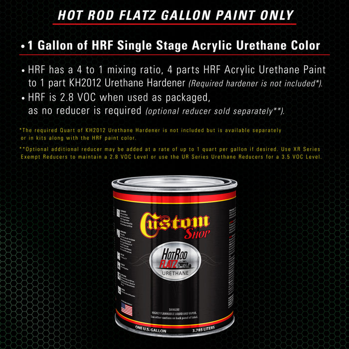 Speed Green - Hot Rod Flatz Flat Matte Satin Urethane Auto Paint - Paint Gallon Only - Professional Low Sheen Automotive, Car Truck Coating, 4:1 Mix Ratio