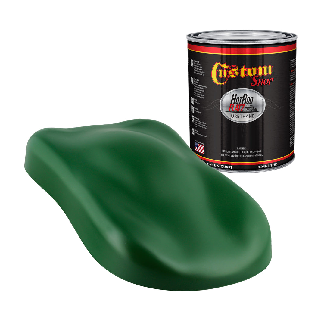 Speed Green - Hot Rod Flatz Flat Matte Satin Urethane Auto Paint - Paint Quart Only Coating, 4:1 Mix