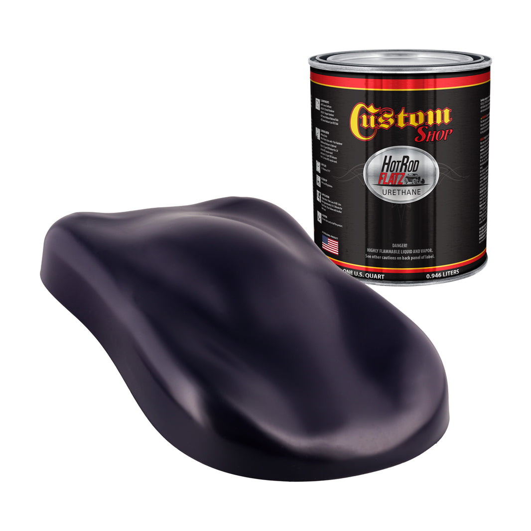 Deep Purple - Hot Rod Flatz Flat Matte Satin Urethane Auto Paint - Paint Quart Only Coating, 4:1 Mix