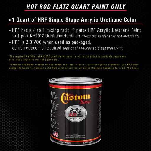 Deep Purple - Hot Rod Flatz Flat Matte Satin Urethane Auto Paint - Paint Quart Only - Professional Low Sheen Automotive, Car Truck Coating, 4:1 Mix Ratio