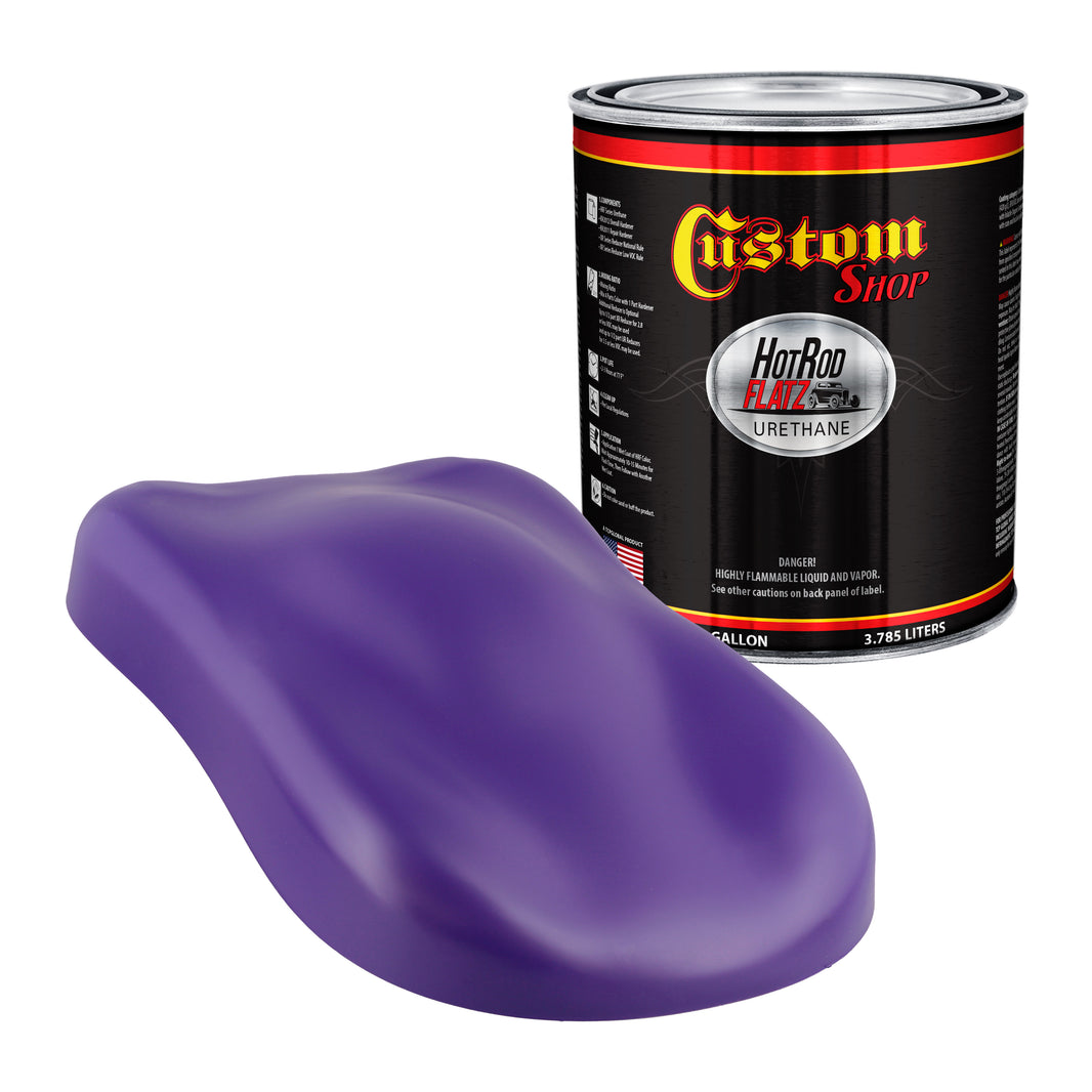 Bright Purple - Hot Rod Flatz Flat Matte Satin Urethane Auto Paint - Paint Gallon Only Coating, 4:1