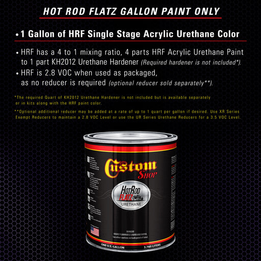 Bright Purple - Hot Rod Flatz Flat Matte Satin Urethane Auto Paint - Paint Gallon Only - Professional Low Sheen Automotive, Car Truck Coating, 4:1 Mix Ratio