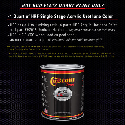 Bright Purple - Hot Rod Flatz Flat Matte Satin Urethane Auto Paint - Paint Quart Only Coating, 4:1 Mix