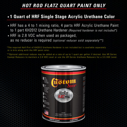 Midnight Blue - Hot Rod Flatz Flat Matte Satin Urethane Auto Paint - Paint Quart Only Coating, 4:1 Mix