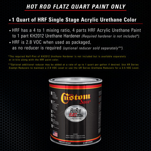 Midnight Blue - Hot Rod Flatz Flat Matte Satin Urethane Auto Paint - Paint Quart Only - Professional Low Sheen Automotive, Car Truck Coating, 4:1 Mix Ratio