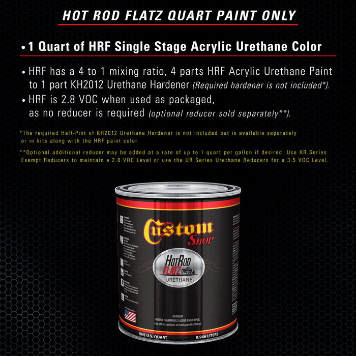 Midnight Blue - Hot Rod Flatz Flat Matte Satin Urethane Auto Paint - Paint Quart Only - Professional Low Sheen Automotive, Car Truck Coating, 4:1 Mix Ratio