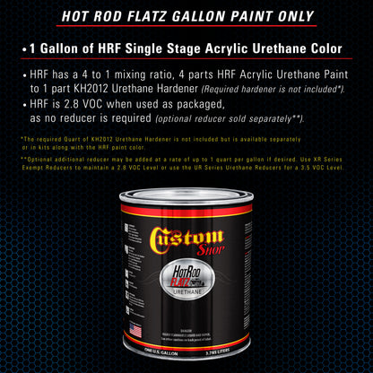 Speed Blue - Hot Rod Flatz Flat Matte Satin Urethane Auto Paint - Paint Gallon Only Coating, 4:1 Mix