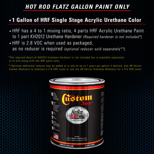 Speed Blue - Hot Rod Flatz Flat Matte Satin Urethane Auto Paint - Paint Gallon Only - Professional Low Sheen Automotive, Car Truck Coating, 4:1 Mix Ratio