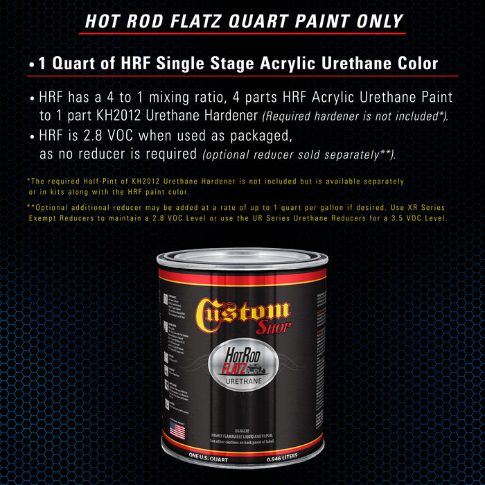 Speed Blue - Hot Rod Flatz Flat Matte Satin Urethane Auto Paint - Paint Quart Only - Professional Low Sheen Automotive, Car Truck Coating, 4:1 Mix Ratio