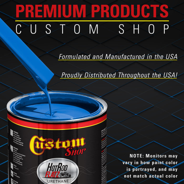 Speed Blue - Hot Rod Flatz Flat Matte Satin Urethane Auto Paint - Paint Quart Only - Professional Low Sheen Automotive, Car Truck Coating, 4:1 Mix Ratio