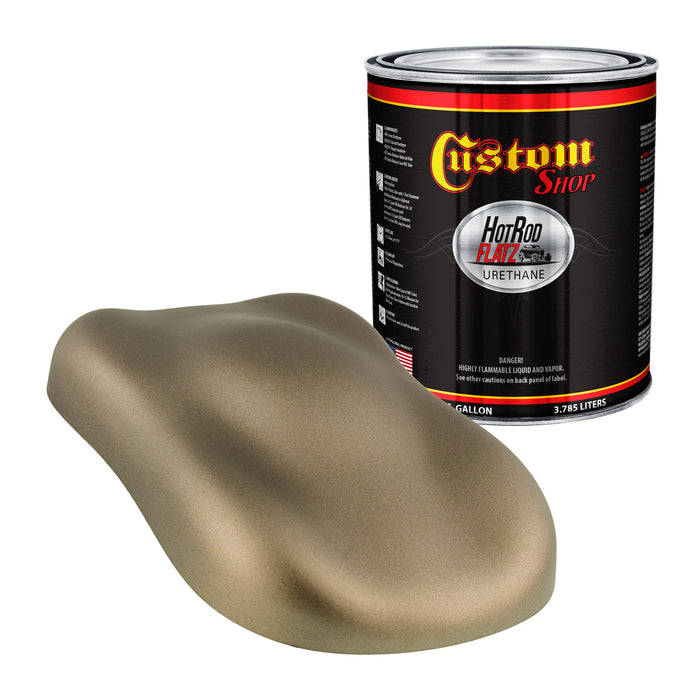 Arizona Bronze Metallic - Hot Rod Flatz Flat Matte Satin Urethane Auto Paint - Paint Gallon Only - Professional Low Sheen Automotive, Car Truck Coating, 4:1 Mix Ratio