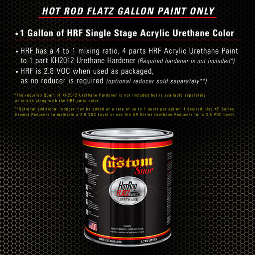 Honey Gold Metallic - Hot Rod Flatz Flat Matte Satin Urethane Auto Paint - Paint Gallon Only - Professional Low Sheen Automotive, Car Truck Coating, 4:1 Mix Ratio
