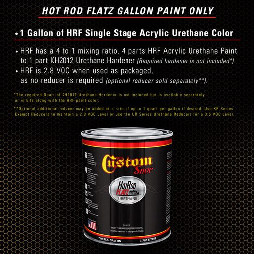 Honey Gold Metallic - Hot Rod Flatz Flat Matte Satin Urethane Auto Paint - Paint Gallon Only - Professional Low Sheen Automotive, Car Truck Coating