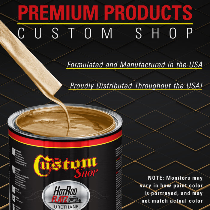 Honey Gold Metallic - Hot Rod Flatz Flat Matte Satin Urethane Auto Paint - Paint Gallon Only - Professional Low Sheen Automotive, Car Truck Coating