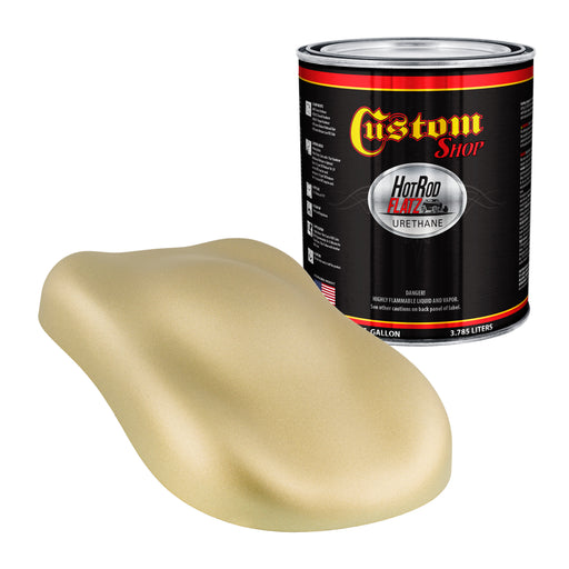 Champagne Gold Metallic - Hot Rod Flatz Flat Matte Satin Urethane Auto Paint - Paint Gallon Only - Professional Low Sheen Automotive, Car Truck
