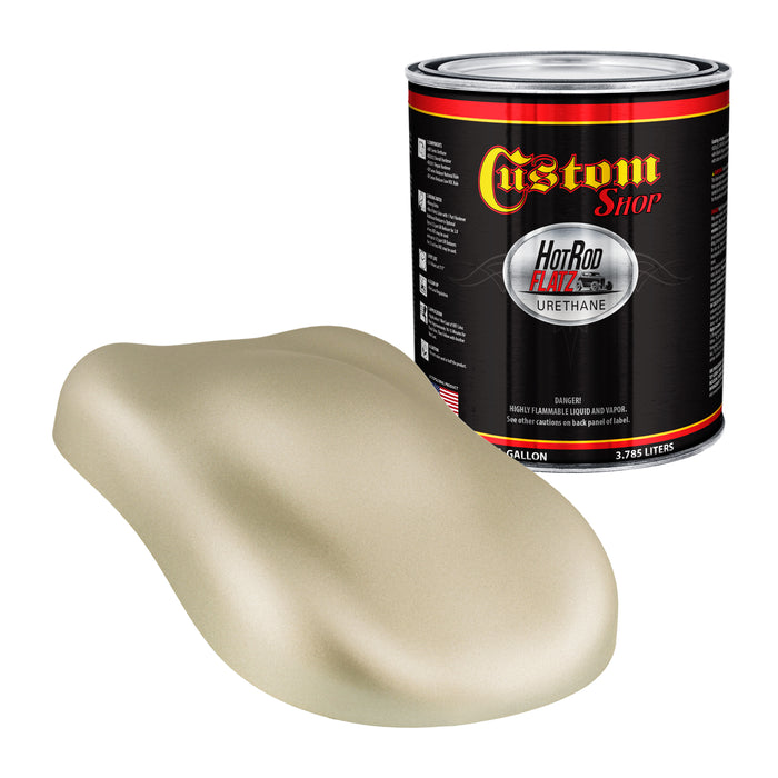 Gold Mist Metallic - Hot Rod Flatz Flat Matte Satin Urethane Auto Paint - Paint Gallon Only - Professional Low Sheen Automotive, Car Truck Coating, 4:1 Mix Ratio