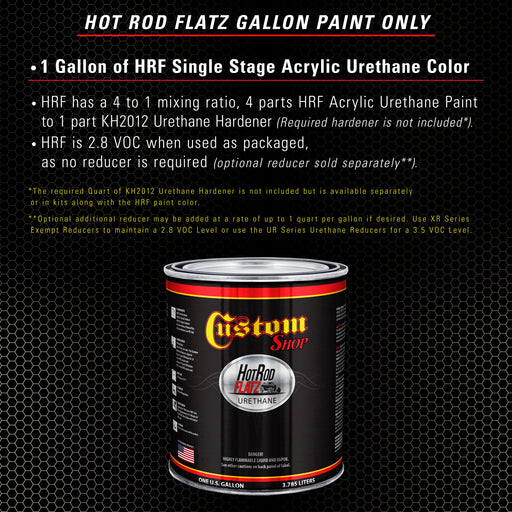 Gold Mist Metallic - Hot Rod Flatz Flat Matte Satin Urethane Auto Paint - Paint Gallon Only - Professional Low Sheen Automotive, Car Truck Coating, 4:1 Mix Ratio