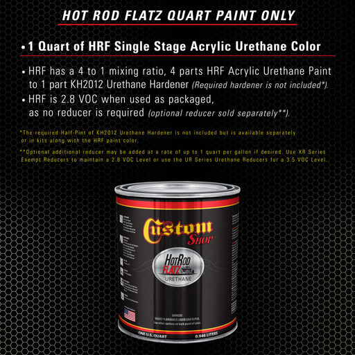 Gold Mist Metallic - Hot Rod Flatz Flat Matte Satin Urethane Auto Paint - Paint Quart Only - Professional Low Sheen Automotive, Car Truck Coating, 4:1 Mix Ratio