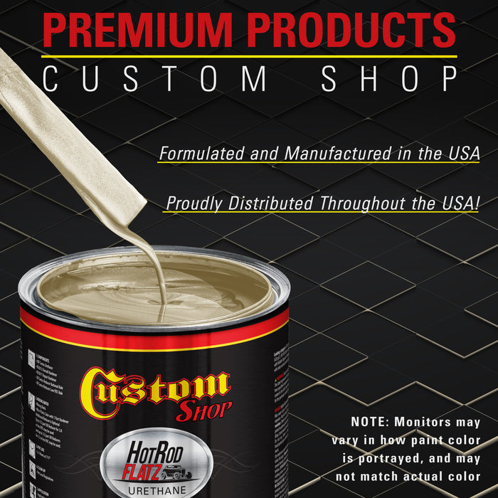 Gold Mist Metallic - Hot Rod Flatz Flat Matte Satin Urethane Auto Paint - Paint Quart Only - Professional Low Sheen Automotive, Car Truck Coating, 4:1 Mix Ratio