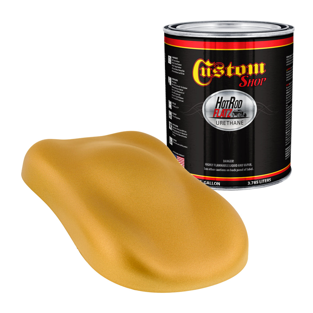 Autumn Gold Metallic - Hot Rod Flatz Flat Matte Satin Urethane Auto Paint - Paint Gallon Only Coating