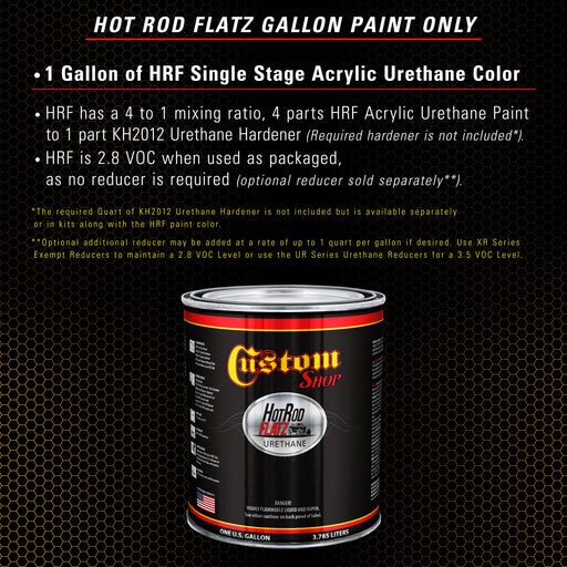 Autumn Gold Metallic - Hot Rod Flatz Flat Matte Satin Urethane Auto Paint - Paint Gallon Only - Professional Low Sheen Automotive, Car Truck Coating, 4:1 Mix Ratio