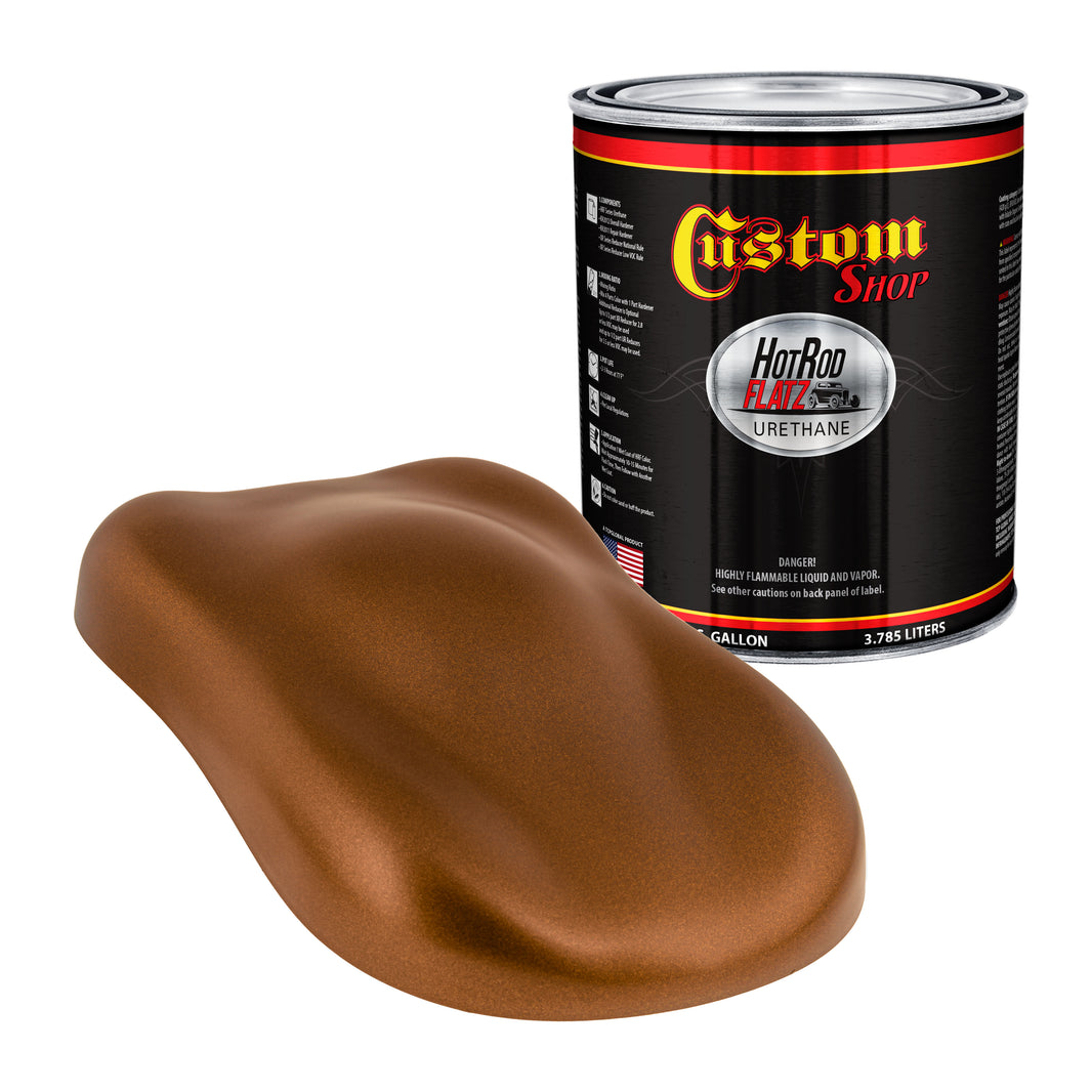 Sunburst Orange Metallic - Hot Rod Flatz Flat Matte Satin Urethane Auto Paint - Paint Gallon Only