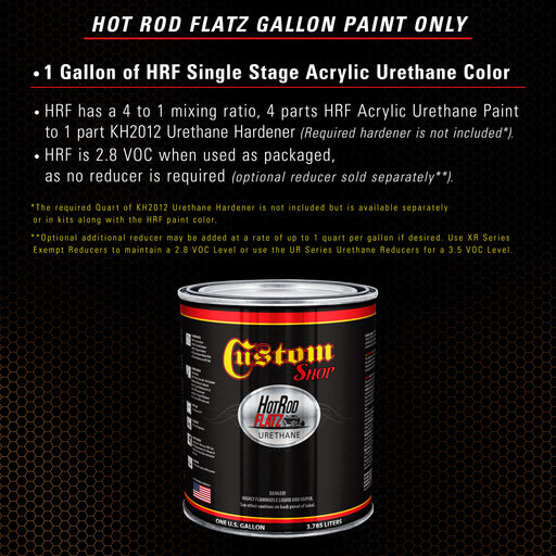 Sunburst Orange Metallic - Hot Rod Flatz Flat Matte Satin Urethane Auto Paint - Paint Gallon Only - Professional Low Sheen Automotive, Car Truck Coating, 4:1 Mix Ratio