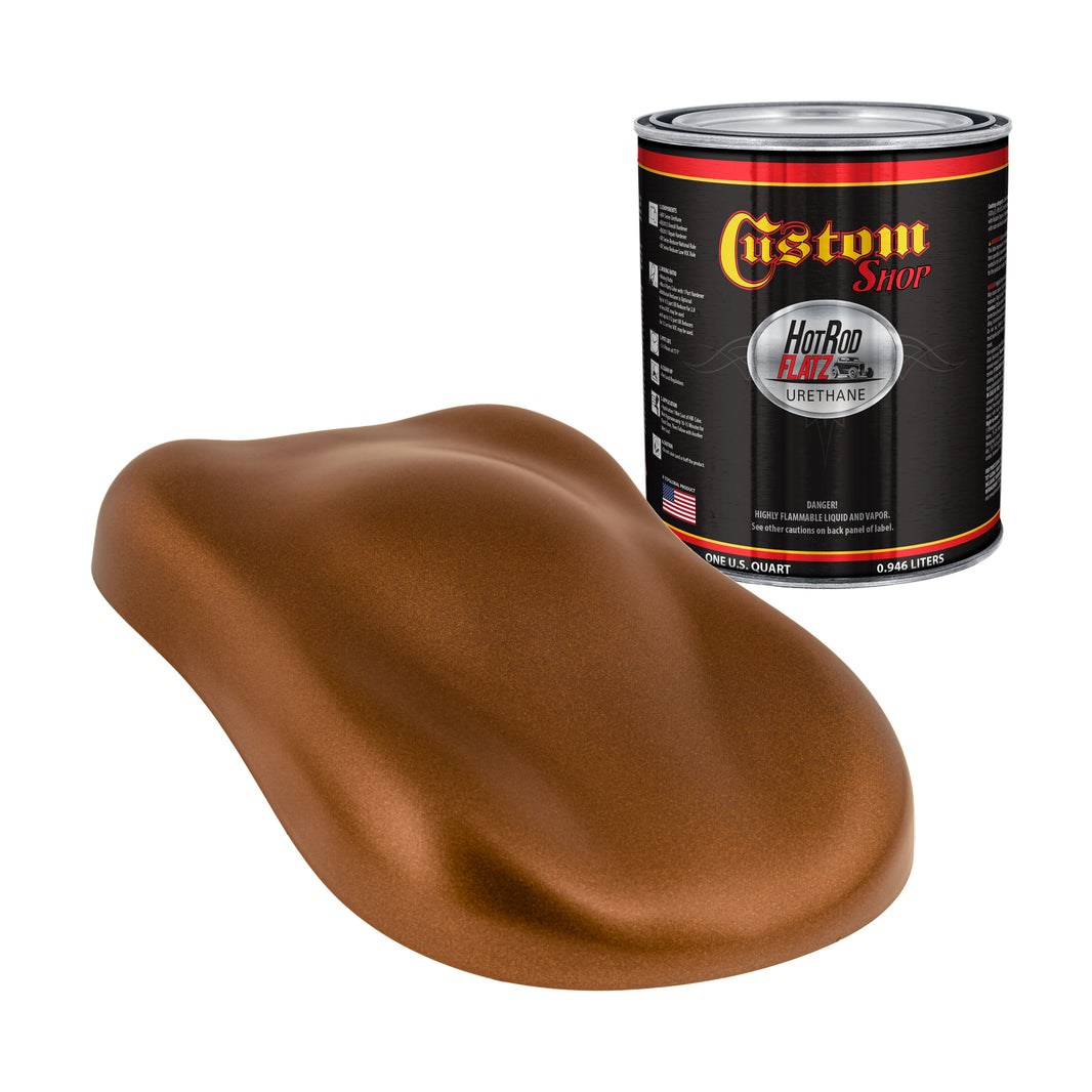 Sunburst Orange Metallic - Hot Rod Flatz Flat Matte Satin Urethane Auto Paint - Paint Quart Only