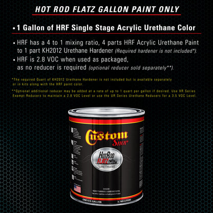 Steel Blue - Hot Rod Flatz Flat Matte Satin Urethane Auto Paint - Paint Gallon Only Coating, 4:1 Mix