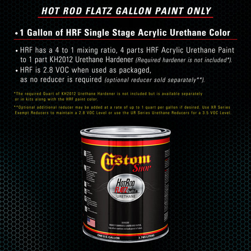 Steel Blue - Hot Rod Flatz Flat Matte Satin Urethane Auto Paint - Paint Gallon Only - Professional Low Sheen Automotive, Car Truck Coating, 4:1 Mix Ratio