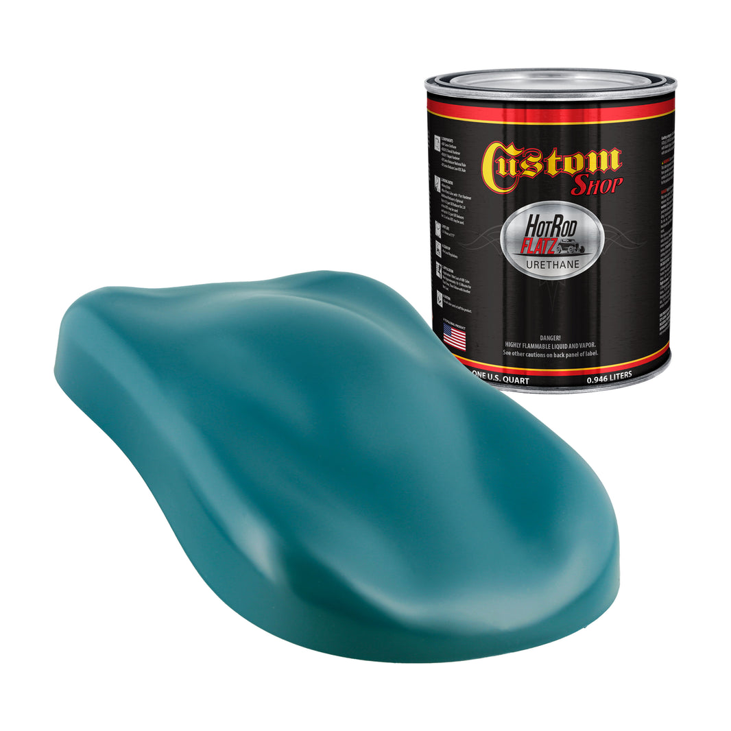 Steel Blue - Hot Rod Flatz Flat Matte Satin Urethane Auto Paint - Paint Quart Only Coating, 4:1 Mix