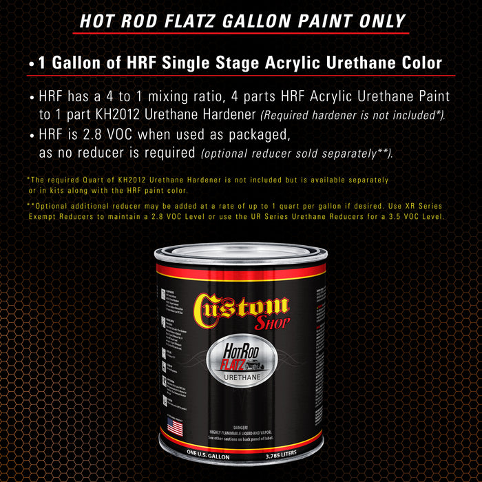 Atomic Orange Pearl - Hot Rod Flatz Flat Matte Satin Urethane Auto Paint - Paint Gallon Only - Professional Low Sheen Automotive, Car Truck Coating, 4:1 Mix Ratio