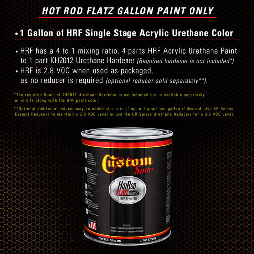 Atomic Orange Pearl - Hot Rod Flatz Flat Matte Satin Urethane Auto Paint - Paint Gallon Only - Professional Low Sheen Automotive, Car Truck Coating, 4:1 Mix Ratio