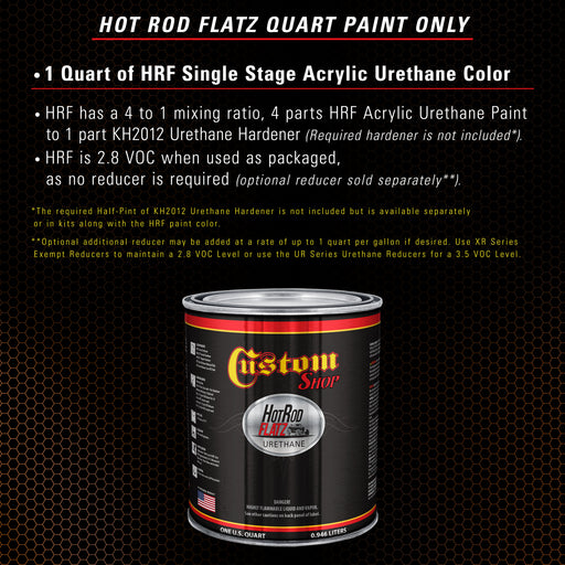 Atomic Orange Pearl - Hot Rod Flatz Flat Matte Satin Urethane Auto Paint - Paint Quart Only - Professional Low Sheen Automotive, Car Truck Coating, 4:1 Mix Ratio