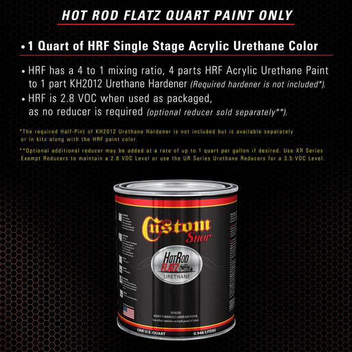 Malibu Sunset Orange Metallic - Hot Rod Flatz Flat Matte Satin Urethane Auto Paint - Paint Quart Only - Professional Low Sheen Automotive, Car Truck Coating, 4:1 Mix Ratio