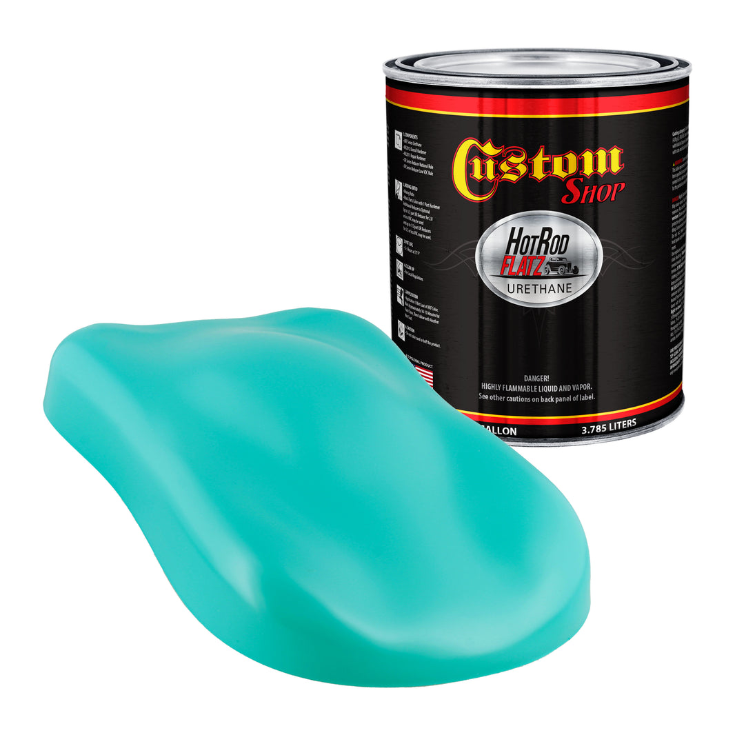 Tropical Turquoise - Hot Rod Flatz Flat Matte Satin Urethane Auto Paint - Paint Gallon Only Coating