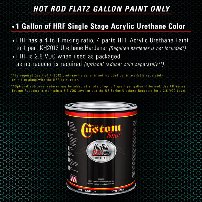 Tropical Turquoise - Hot Rod Flatz Flat Matte Satin Urethane Auto Paint - Paint Gallon Only - Professional Low Sheen Automotive, Car Truck Coating, 4:1 Mix Ratio