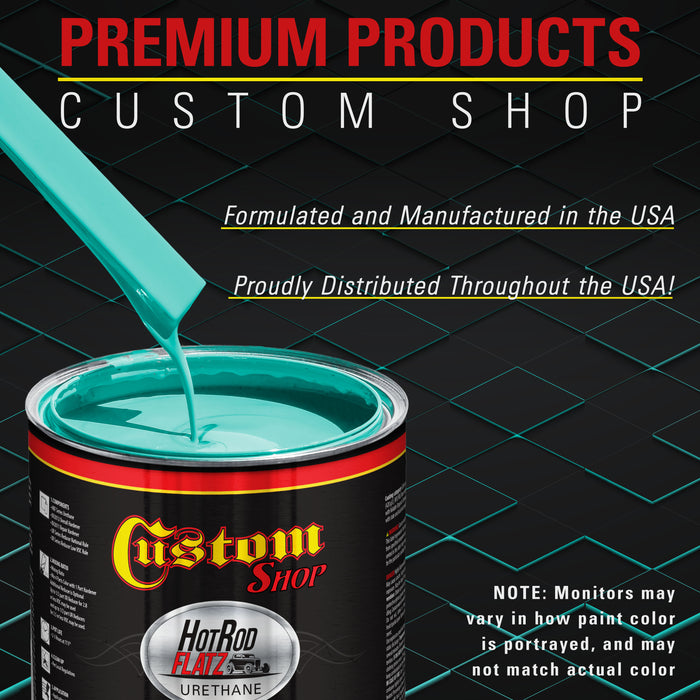 Tropical Turquoise - Hot Rod Flatz Flat Matte Satin Urethane Auto Paint - Paint Gallon Only - Professional Low Sheen Automotive, Car Truck Coating, 4:1 Mix Ratio