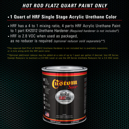 Tropical Turquoise - Hot Rod Flatz Flat Matte Satin Urethane Auto Paint - Paint Quart Only Coating