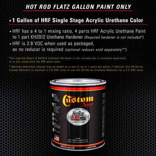 Baby Blue - Hot Rod Flatz Flat Matte Satin Urethane Auto Paint - Paint Gallon Only - Professional Low Sheen Automotive, Car Truck Coating, 4:1 Mix